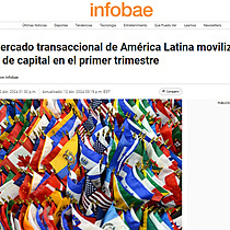 El mercado transaccional de Amrica Latina moviliz un 10% de capital en el primer trimestre